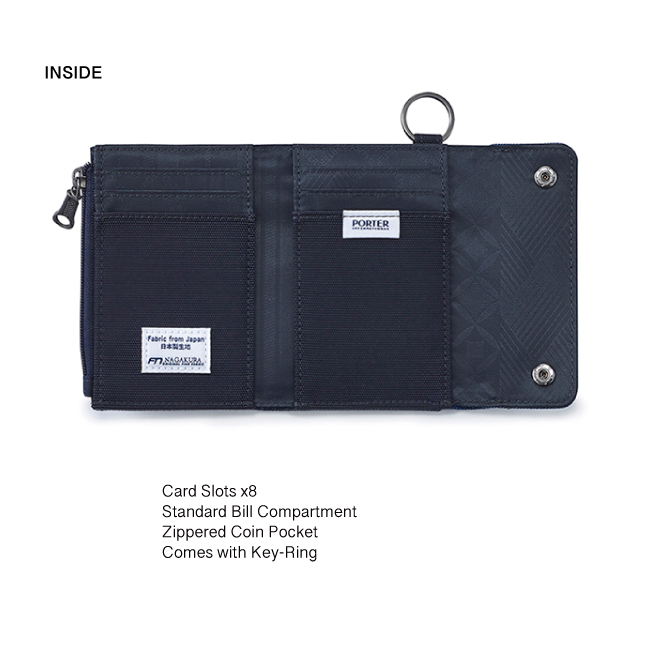 PORTER×BLUE BLUE INDIGO RIPSTOP WALLET Amazon.com: Porter Men's Bi-Fold Wallet, Mini Wallet, Porter