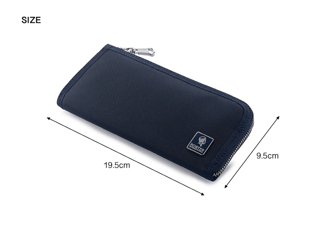【未使用品級】PORTER CURRENT LONG WALLET Porter] Long Wallet Current Long Wallet. Navy 052-02214